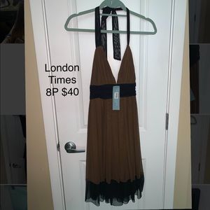 Halter sheer cocktail dress